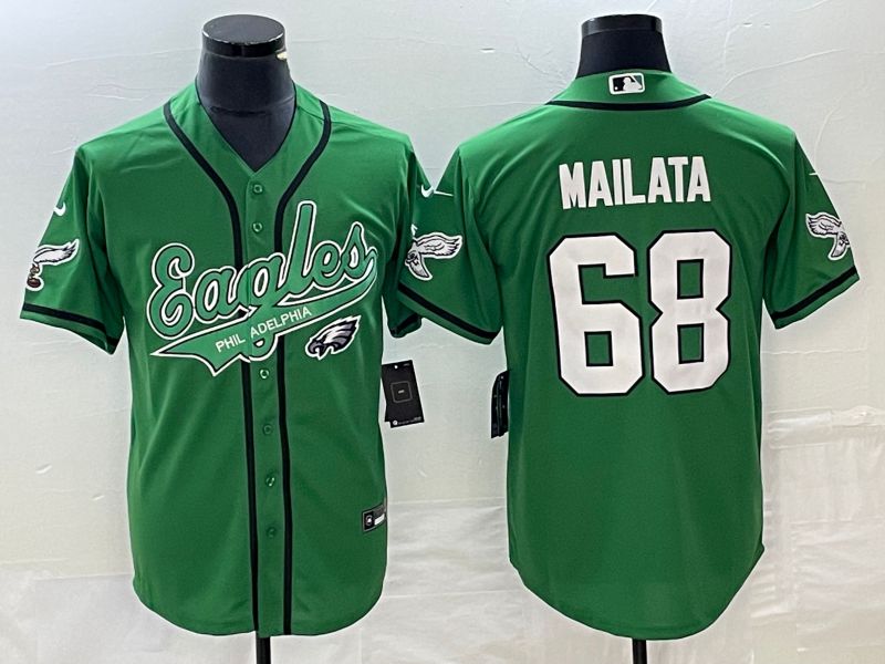 Men Philadelphia Eagles #68 Mailata Green Co Branding Game NFL Jersey style 2->philadelphia eagles->NFL Jersey